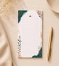  Floral Notepad - Fridge Shopping List Pad, To Do List (Optional Magnet)