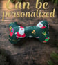 Personalised christmas dog bone toy
