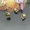 bronze plated charm - globe - 2pcs