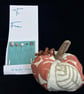 Pumpkin Pin Cushion plus, one pack of Tidal Treasure Pins 