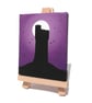 Full Moon Over Castle Hill Mini Painting - Image 1