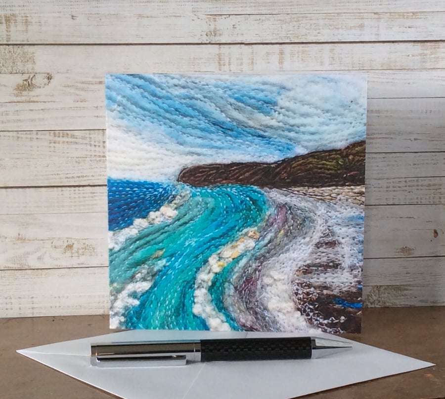 Seascape print greetings card. 