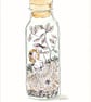 Girl in a Terrarium with Spidery Friends.  Original watercolour and Ink drawing - Image 3