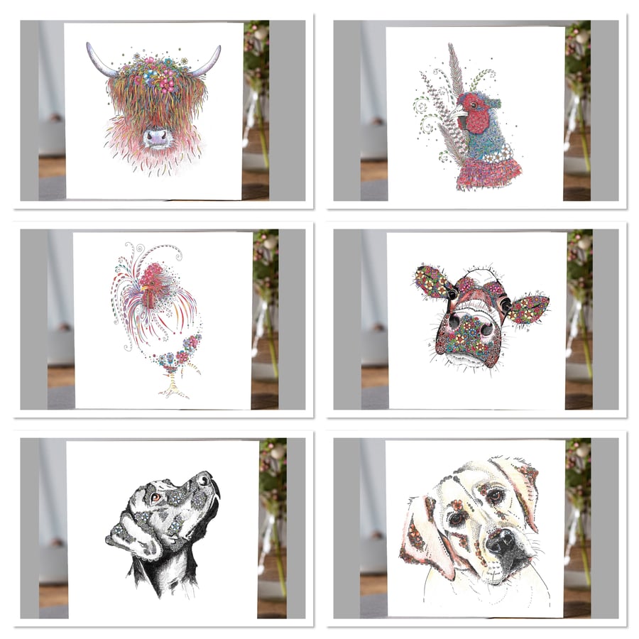 Countryside inspired greeting card bundle 