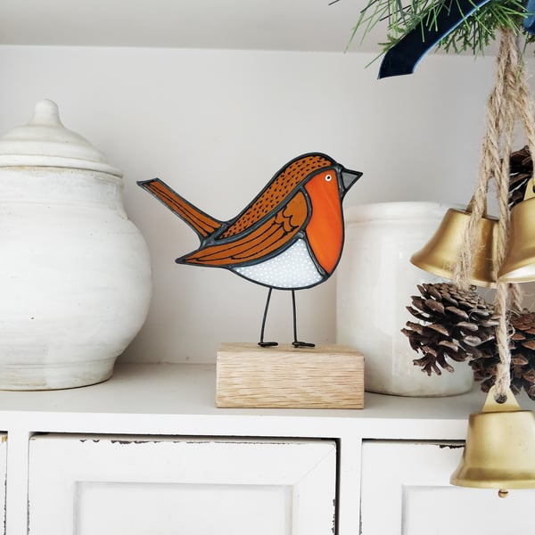 Robin Glass Sculpture 