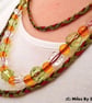 Ribbon & Bead Necklace with Magnetic Clasp - Image 2