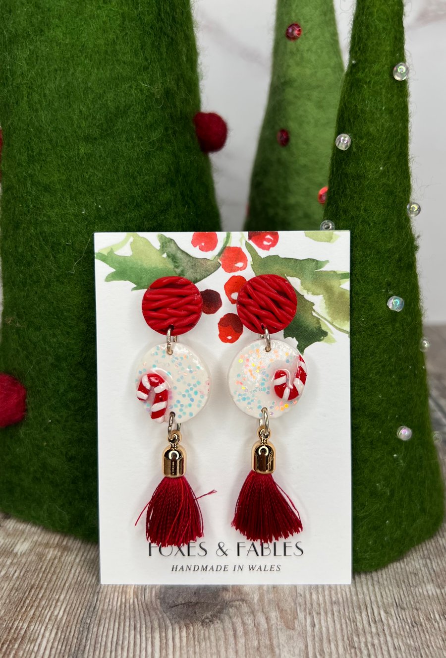 Christmas sales dangle earrings