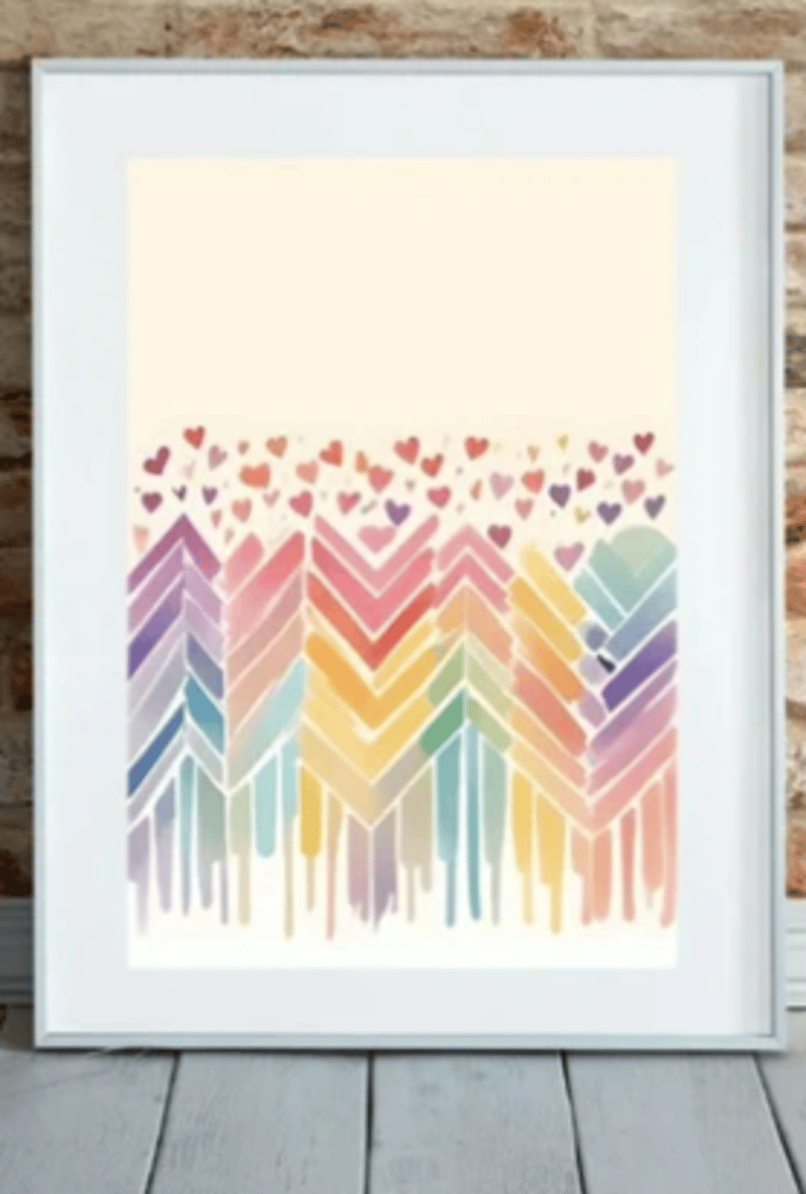 Wall Art Print – A4 Unframed –  Rainbow Colours Poster for Girls