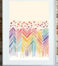 Wall Art Print – A4 Unframed –  Rainbow Colours Poster for Girls
