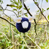 Needle Felted Winter Purple Sheep bauble - Christmas hanger