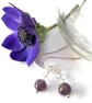 Sterling Silver Amethyst and Crystal Earrings - Image 3