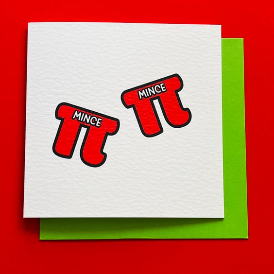 Science Maths Mince Pi Pun Christmas Card