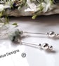 Designer Long Green Jadeite & Jade Sterling Silver Earrings ONE OFF PAIR  - Image 4