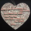 Personalised Giant ceramic poetry heart