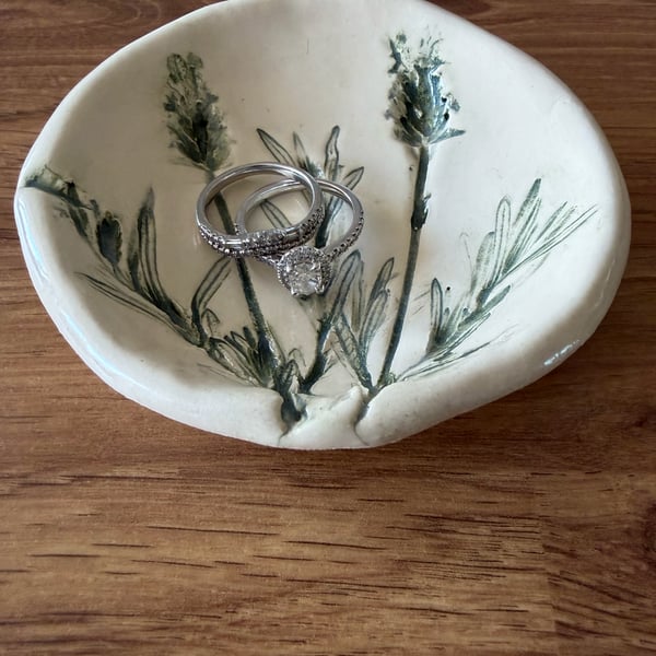 Ceramic flower trinket dish 