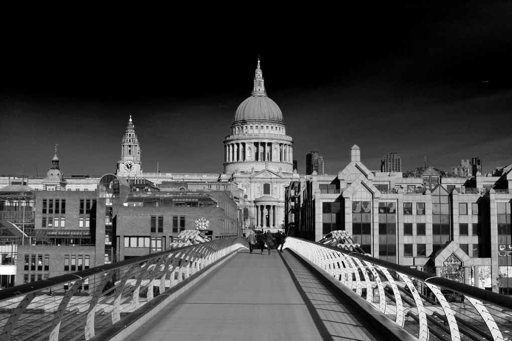 St Paul's Cathedral London Millennium Bridge Photograph Print