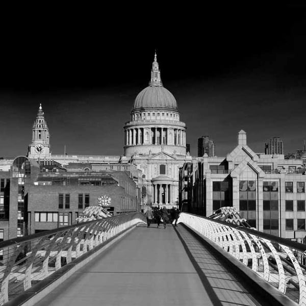 St Paul's Cathedral London Millennium Bridge Photograph Print