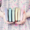 Leather Wrap Journal - Handbound Blank Book - 6 x 4 - Pastel Pages - A6
