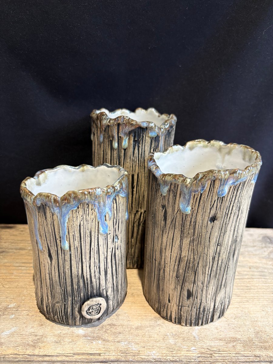 Winter Wonderland Trio of Ceramic Vases - Trinity