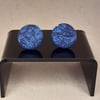 Blue polymer clay cufflinks