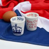 King Charles III Coronation EGG CUP - Hand Painted