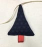 Christmas Tree Bunting Japanese Fabric Indigo - Image 4