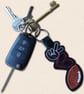 Rugby Keyring - Peace Love Rugby Bag Charm - Image 2