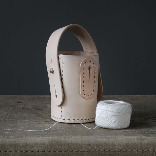 british leather hand-made yarn twine dispenser