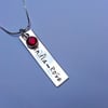 Hand Stamped personalised rectangle single tag name necklace