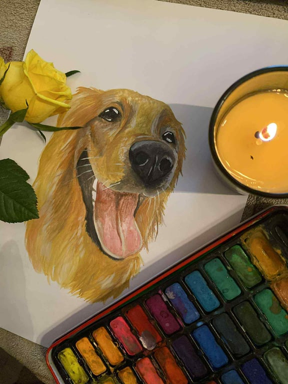 Bespoke A4 watercolour pet portraits