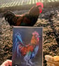 Frank, an A4 print of an original drawing of a cockerel - Image 4