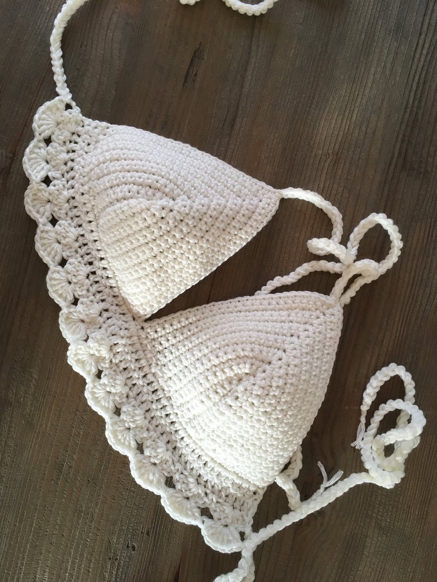 Pretty Boho Crocheted Festival Bralette Top