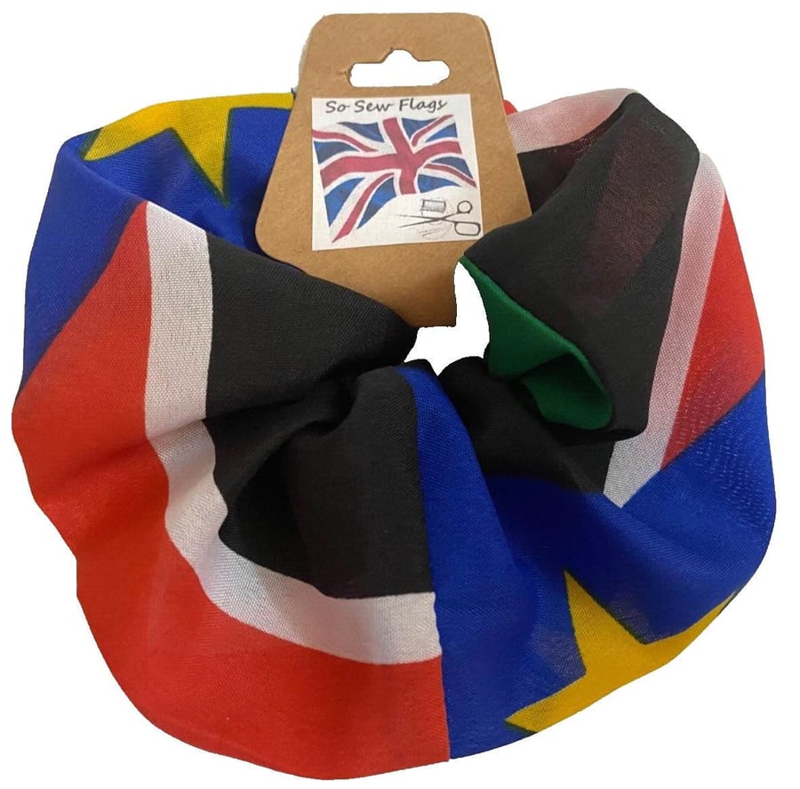 South Sudan Flag Hair Scrunchie Scrunchies Accessory Band Elastic