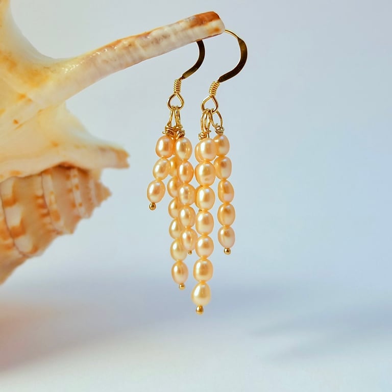 Freshwater Pearl Earrings, June Birthstone, Bridal Jewellery, 30th Anniversary