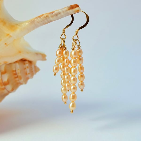 Freshwater Pearl Earrings, June Birthstone, Bridal Jewellery, 30th Anniversary