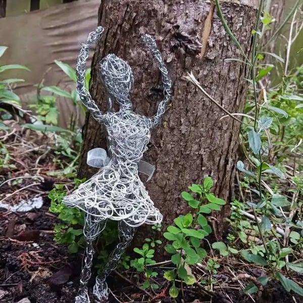  Hanging Wire Ballerina Sculpture
