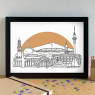 Auckland New Zealand Skyline Art Print