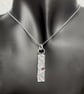 Silver and garnet fused pendant and chain - Image 4