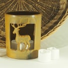 Ceramic Stag Candle holder, hand carved