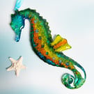Seahorse-Fused Glass-Sun Catcher