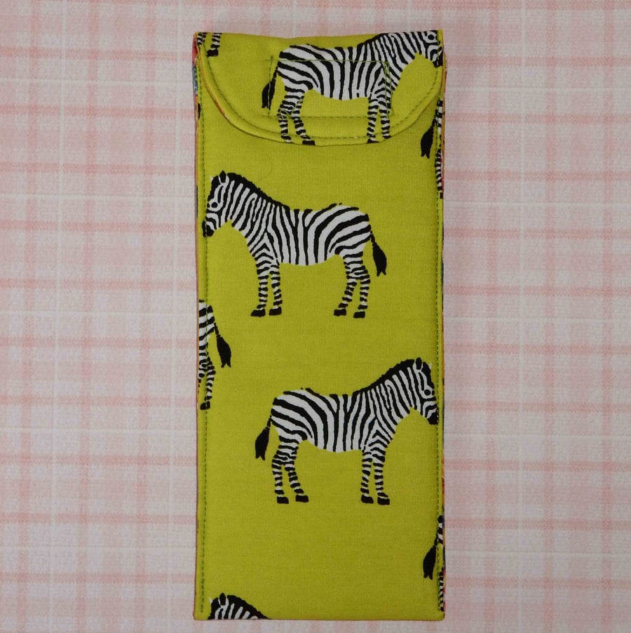Glasses case - Zebra fabric