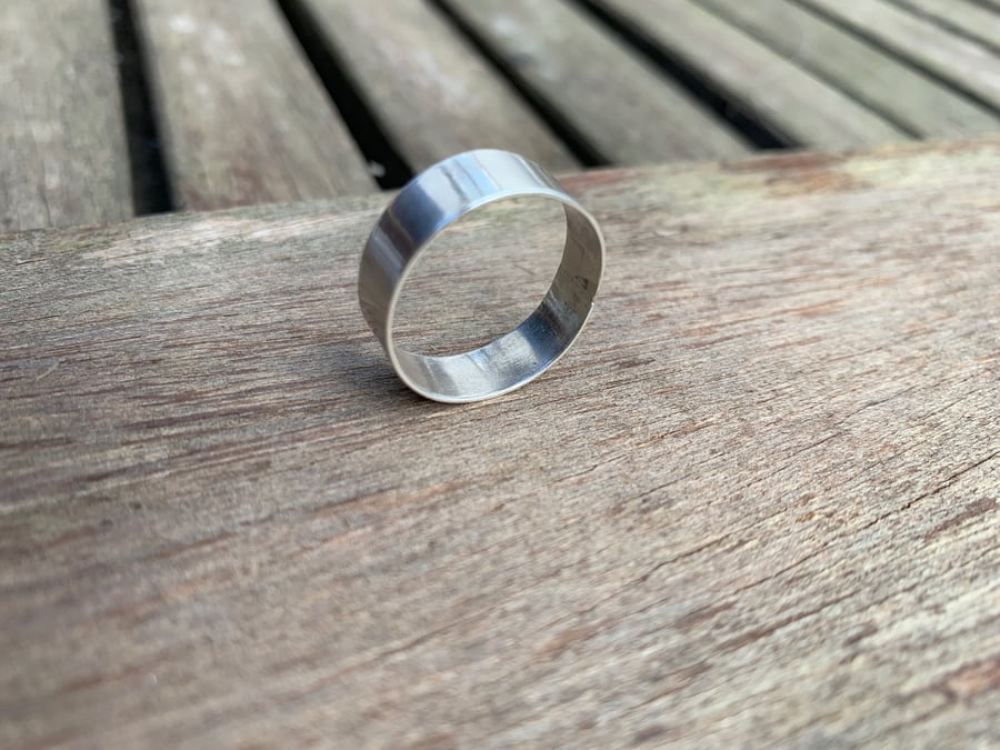 Made to order size - Sterling silver simple thick band ring