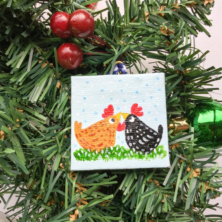 Hanging canvas decoration.