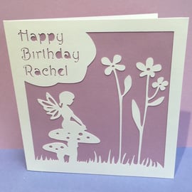 Fairy Birthday Card - Personalised 