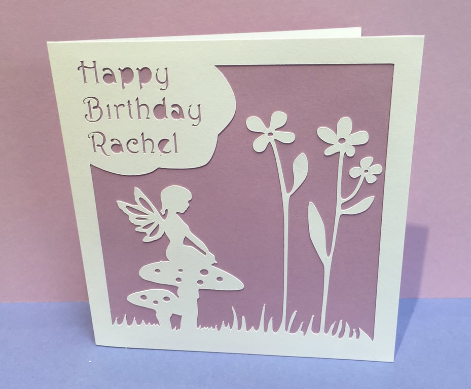 Fairy Birthday Card - Personalised 