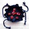 Small Gaming Dice Pouch with Dice Included - Bag