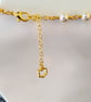White & Mint Green Shell Pearl Flower Necklace And Matching Earring Set - Image 3