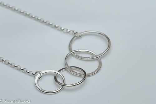 STERLING SILVER 40TH birthday or anniversary necklace