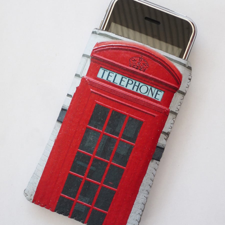 British Red Phone Box iPhone Case