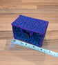 Business card holder - button closure with purple, blue, and green pattern - Image 4